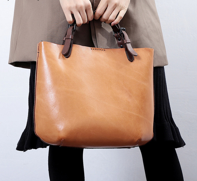 Medium leather Shopper Bag for ladies